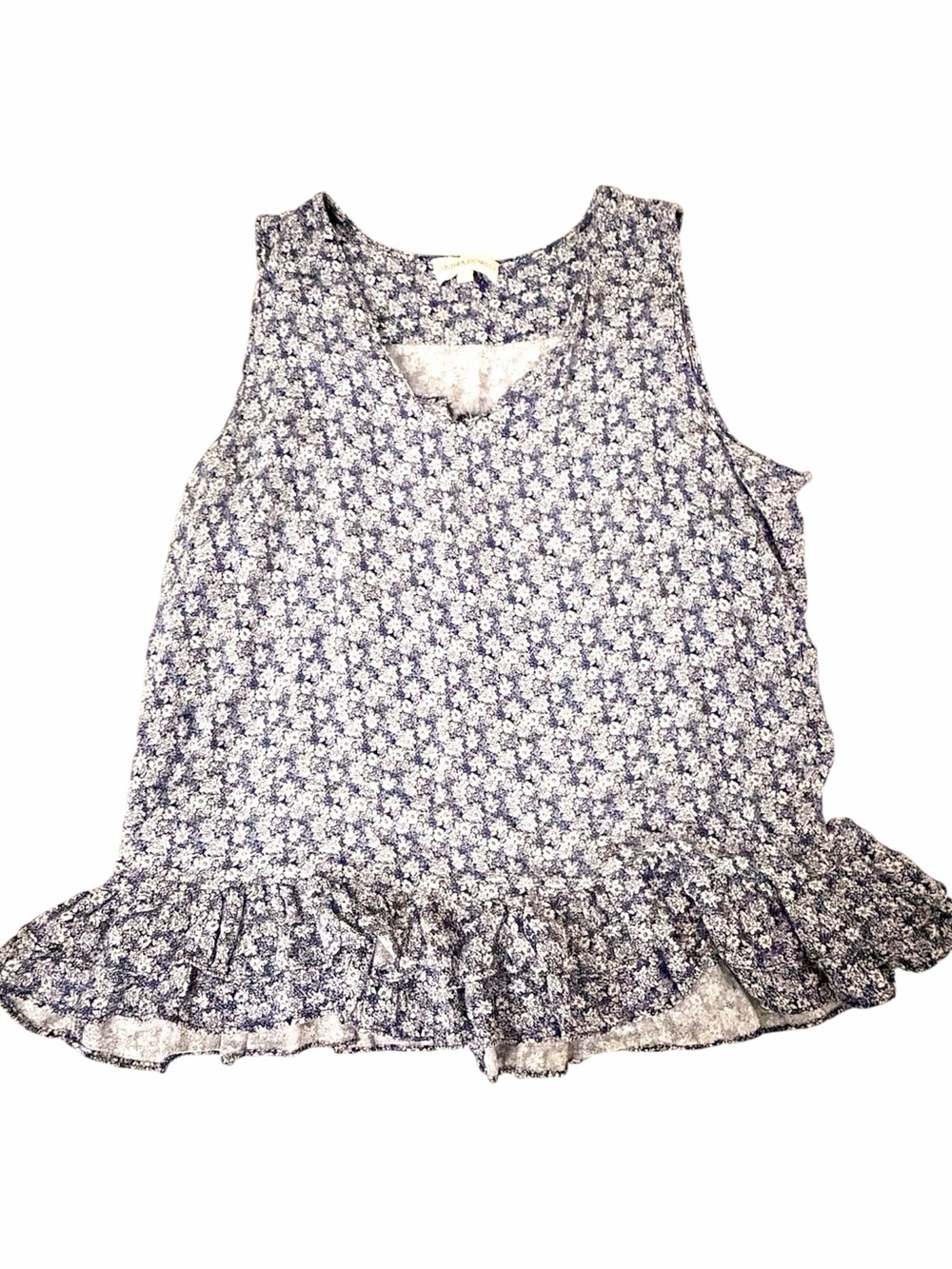 Cynthia Rowley Sleeveless Blue Ruffled Women’s Top in Size L